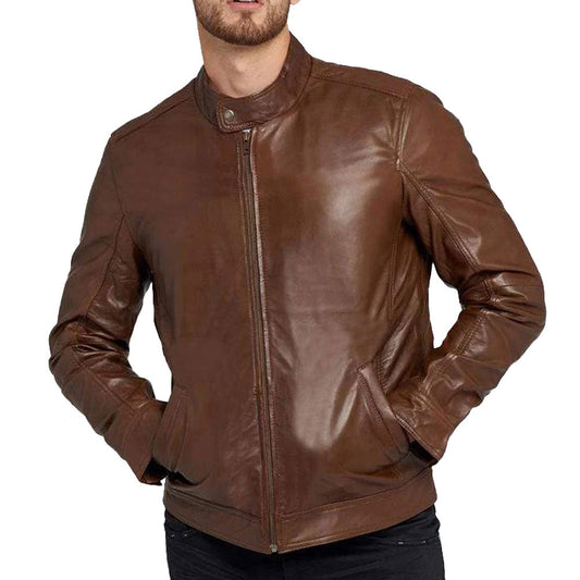 Timeless Style Colette's Brown Leather Jacket for Men's