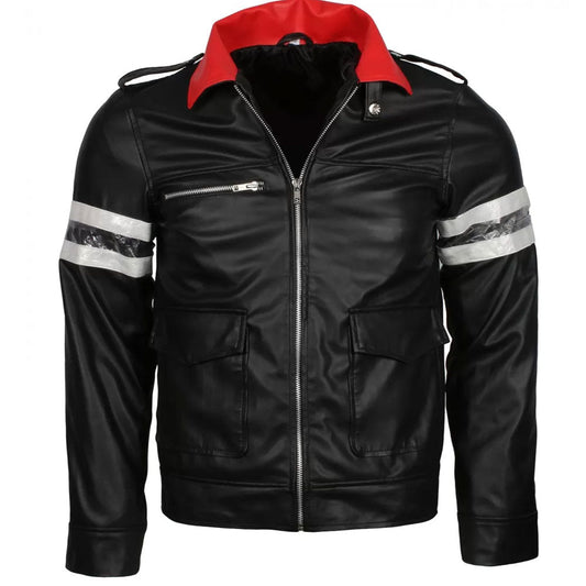 Prototype Alex Mercer Stripe Black Leather Jacket